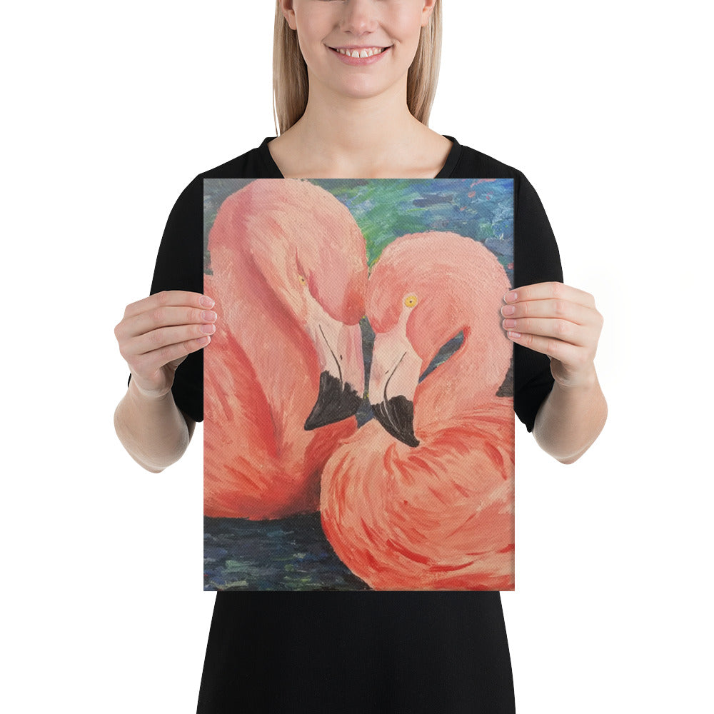 Flamingo Duo Canvas Print